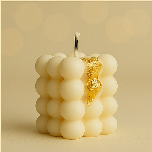 Bougie Bubble Dorée